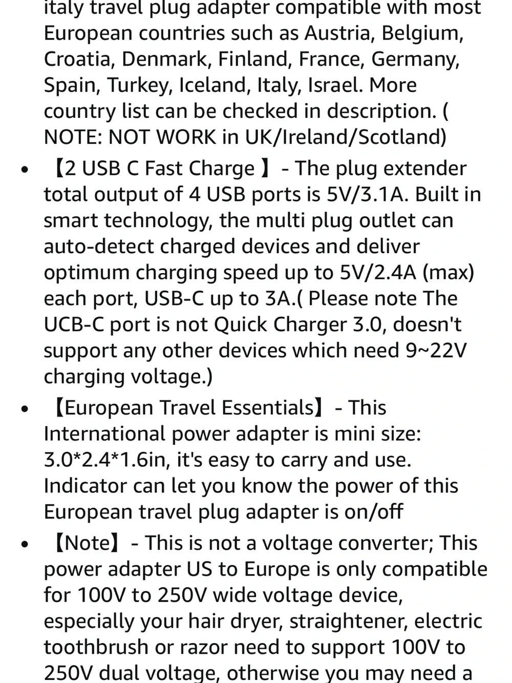 💕European Travel Plug Adapter with USB and USB-C (2 Pack)